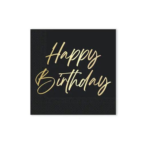 Happy Birthday Elegant szalvéta 20 db-os 33x33 cm FSC