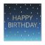 Happy Birthday Golden Blue szalvéta 20 db-os 33x33 cm FSC