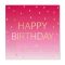Happy Birthday Golden Pink szalvéta 20 db-os 33x33 cm FSC