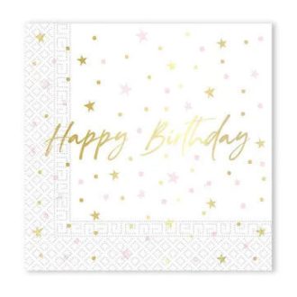 Happy Birthday Candles szalvéta 20 db-os 33x33 cm FSC