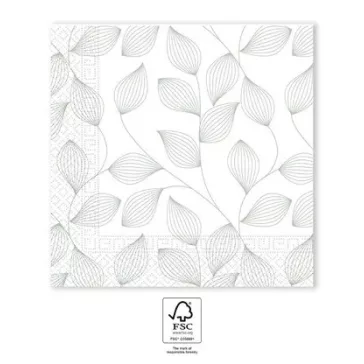 Levél Grey szalvéta 20 db-os 33x33 cm FSC