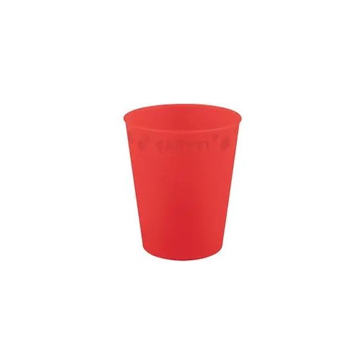 Piros Bright red micro prémium műanyag pohár 250 ml
