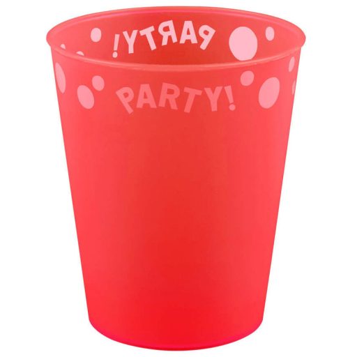 Piros Bright red micro prémium műanyag pohár 250 ml