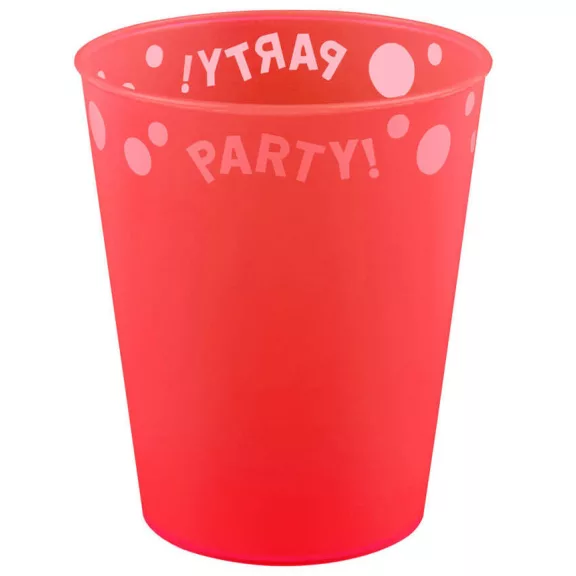 Piros Bright red micro prémium műanyag pohár 250 ml