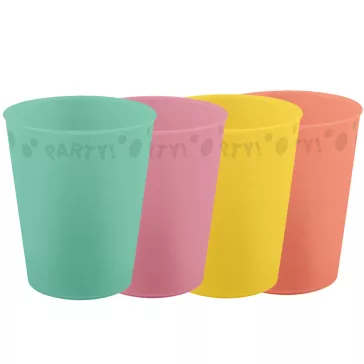   Színes Pastel Mixed micro prémium műanyag pohár szett 4 db-os 250 ml