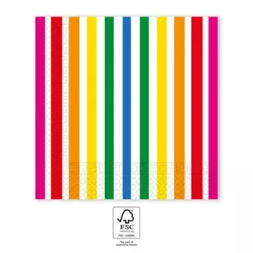 Színes Bright Colors szalvéta 20 db-os 33x33 cm FSC