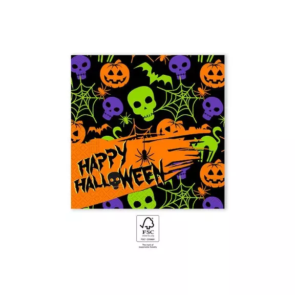 Halloween Happy szalvéta 20 db-os 33x33 cm FSC