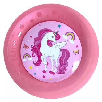   Unikornis Rainbow Colors micro prémium műanyag lapostányér 4 db-os szett 21 cm