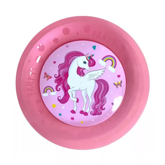 Unikornis Rainbow Colors micro prémium műanyag lapostányér 4 db-os szett 21 cm Unikornis Rainbow Colors micro prémium műanyag lapostányér 4 db-os szett 21 cm