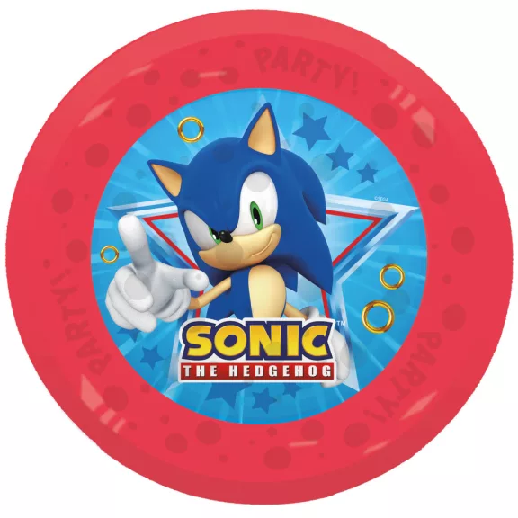 Sonic a sündisznó Sega micro prémium műanyag lapostányér 4 db-os szett 21 cm Sonic a sündisznó Sega micro prémium műanyag lapostányér 4 db-os szett 21 cm