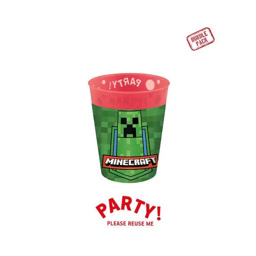 Minecraft Party micro prémium műanyag pohár szett 4 db-os 250 ml
