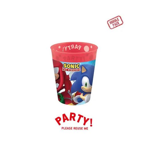 Sonic a sündisznó Sega micro prémium műanyag pohár szett 4 db-os 250 ml
