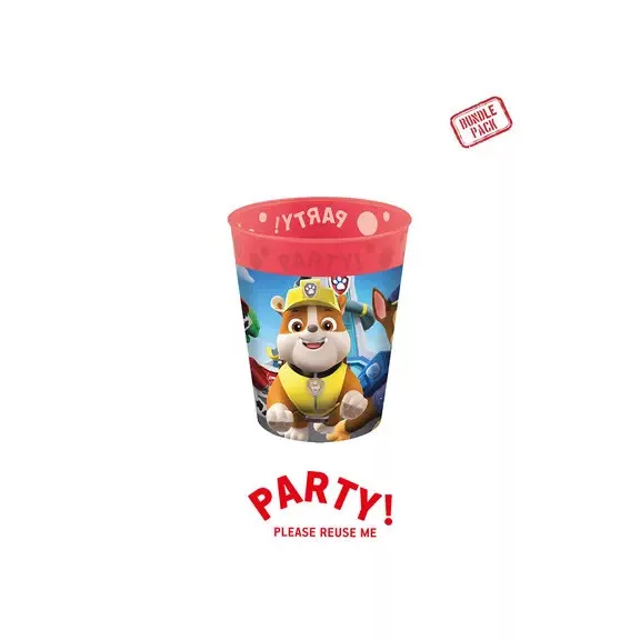 Mancs Őrjárat Rescue Heroes micro prémium műanyag pohár szett 4 db-os 250 ml