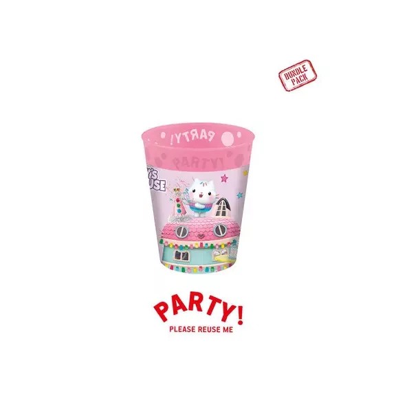 Gabi babaháza Friends micro prémium műanyag pohár szett 4 db-os 250 ml