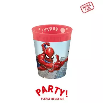   Pókember Crime Fighter micro prémium műanyag pohár szett 4 db-os 250 ml