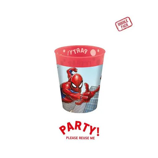 Pókember Crime Fighter micro prémium műanyag pohár szett 4 db-os 250 ml