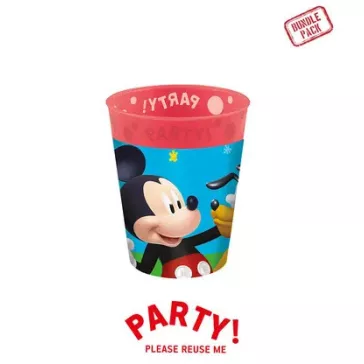   Disney Mickey Rock the House micro prémium műanyag pohár szett 4 db-os 250 ml