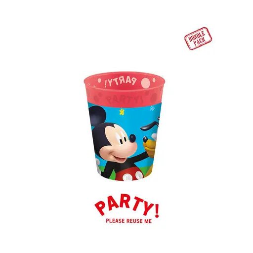 Disney Mickey Rock the House micro prémium műanyag pohár szett 4 db-os 250 ml