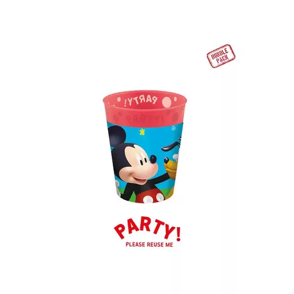 Disney Mickey Rock the House micro prémium műanyag pohár szett 4 db-os 250 ml