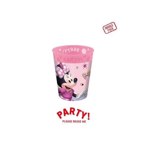 Disney Minnie Junior micro prémium műanyag pohár szett 4 db-os 250 ml