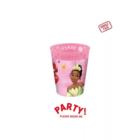 Disney Hercegnők Live Your Story micro prémium műanyag pohár szett 4 db-os 250 ml