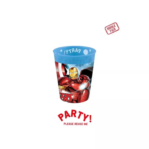 Bosszúállók Infinity Stones micro prémium műanyag pohár szett 4 db-os 250 ml