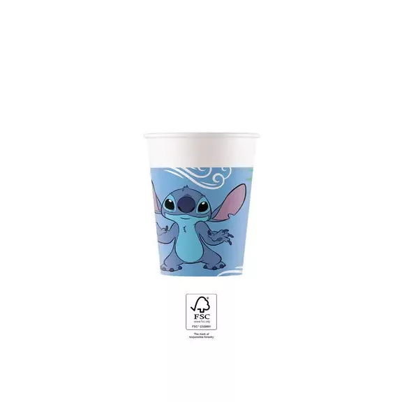 Disney Lilo és Stitch, A csillagkutya Angel papír pohár 8 db-os 200 ml FSC