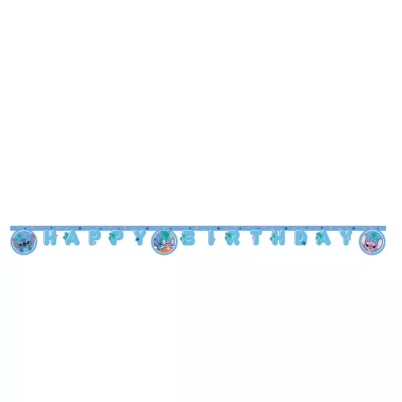 Disney Lilo és Stitch, A csillagkutya Angel Happy Birthday felirat FSC 2 m