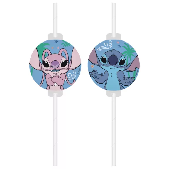 Disney Lilo és Stitch, A csillagkutya Angel papír szívószál, 4 db-os szett FSC Disney Lilo és Stitch, A csillagkutya Angel papír szívószál, 4 db-os szett FSC