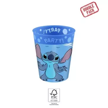   Disney Lilo és Stitch, A csillagkutya Angel micro prémium műanyag pohár szett 4 db-os 250 ml