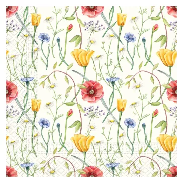 Virágos Wild szalvéta 20 db-os 33x33 cm