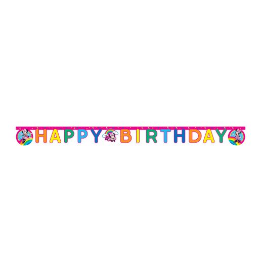 Disney Minnie Makes Me Smile Happy Birthday felirat FSC 2 m