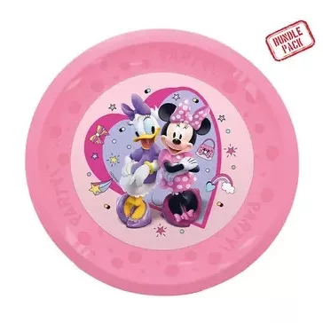   Disney Minnie Makes Me Smile micro prémium műanyag lapostányér 4 db-os szett 21 cm
