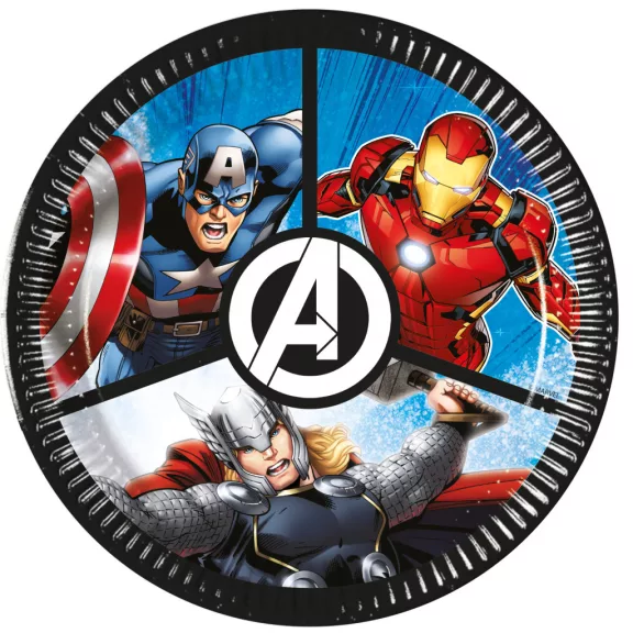 Bosszúállók Evergreen papírtányér 8 db-os 20 cm FSC Bosszúállók Evergreen papírtányér 8 db-os 20 cm FSC