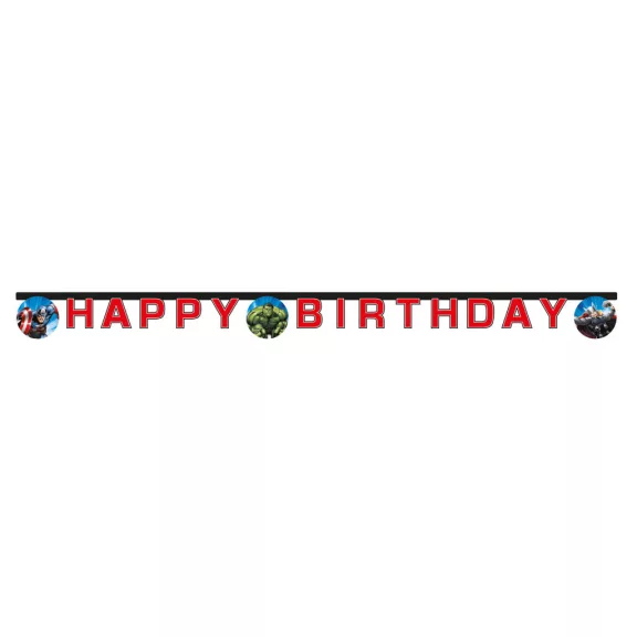 Bosszúállók Evergreen Happy Birthday felirat FSC 2 m Bosszúállók Evergreen Happy Birthday felirat FSC 2 m