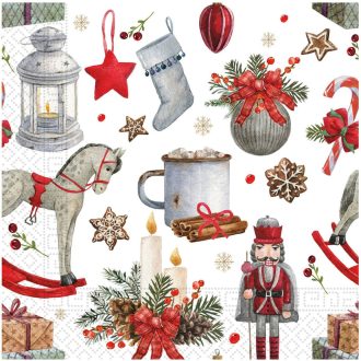 Karácsonyi Decorations szalvéta 20 db-os 33x33 cm FSC