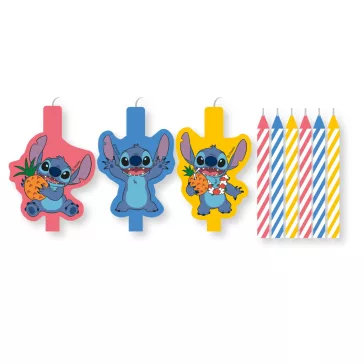   Disney Lilo és Stitch, A csillagkutya Angel tortagyertya, gyertya szett 9 db-os