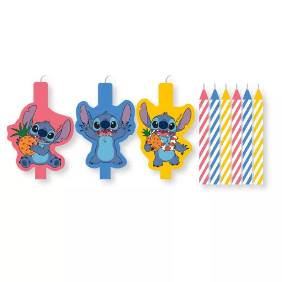 Disney Lilo és Stitch, A csillagkutya Angel tortagyertya, gyertya szett 9 db-os Disney Lilo és Stitch, A csillagkutya Angel tortagyertya, gyertya szett 9 db-os