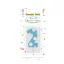 Színes Light Blue 2-es tortagyertya, számgyertya
