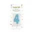 Színes Light Blue 4-es tortagyertya, számgyertya