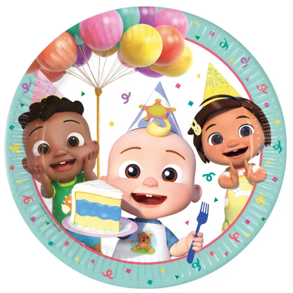 CoComelon Birthday papírtányér 8 db-os 23 cm FSC CoComelon Birthday papírtányér 8 db-os 23 cm FSC