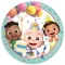 CoComelon Birthday papírtányér 8 db-os 23 cm FSC