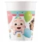 CoComelon Birthday papír pohár 8 db-os 200 ml FSC