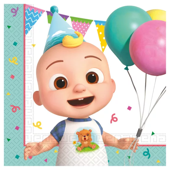 CoComelon Birthday szalvéta 20 db-os 33x33 cm FSC CoComelon Birthday szalvéta 20 db-os 33x33 cm FSC