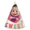 Mása és a medve Sweet Heart parti kalap, csákó 6 db-os