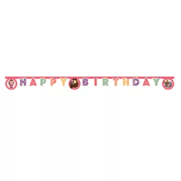   Mása és a medve Sweet Heart Happy Birthday felirat 200 cm FSC
