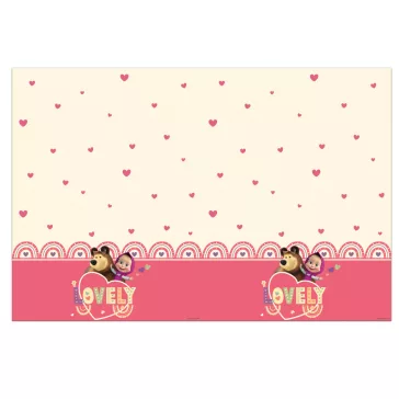   Mása és a medve Sweet Heart műanyag asztalterítő 120x180 cm