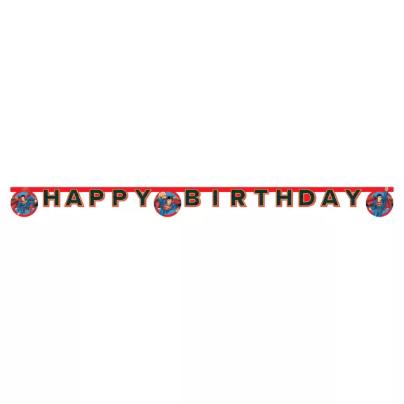 Superman Krypton Happy Birthday felirat 200 cm FSC Superman Krypton Happy Birthday felirat 200 cm FSC