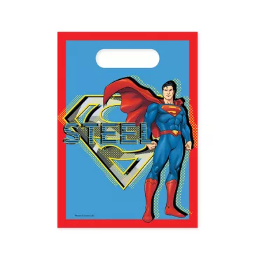   Superman Krypton műanyag ajándéktasak, ajándékzacskó 6 db-os