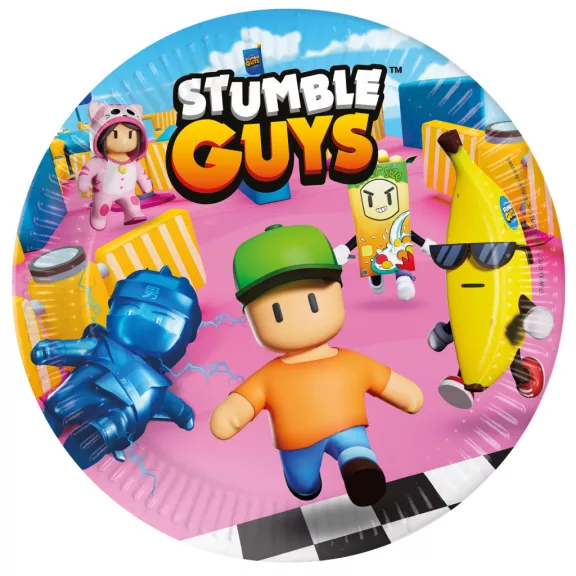 Stumble Guys Chaos Runner papírtányér 8 db-os 23 cm FSC Stumble Guys Chaos Runner papírtányér 8 db-os 23 cm FSC